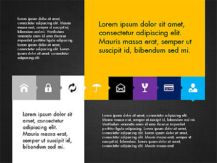 Modèle de présentation créative en style design plat, Diapositive 14, 03603, Modèles de présentations — PoweredTemplate.com