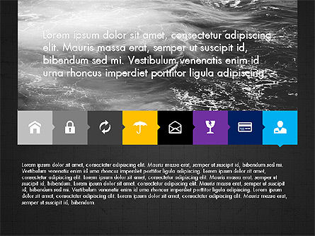 Modèle de présentation créative en style design plat, Diapositive 16, 03603, Modèles de présentations — PoweredTemplate.com