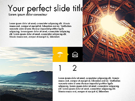 Modèle de présentation créative en style design plat, Diapositive 4, 03603, Modèles de présentations — PoweredTemplate.com