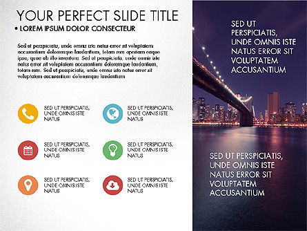 Presentación moderna en estilo de diseño plano, Diapositiva 8, 03604, Plantillas de presentación — PoweredTemplate.com