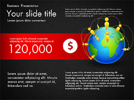 Infografis Jaringan Global, Slide 10, 03605, Infografis — PoweredTemplate.com