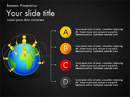 Infografía de Red Global, Diapositiva 12, 03605, Infografías — PoweredTemplate.com