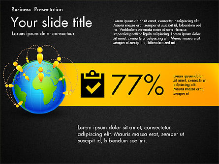 Infografica rete globale, Slide 13, 03605, Infografiche — PoweredTemplate.com