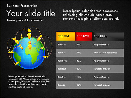 Infografis Jaringan Global, Slide 16, 03605, Infografis — PoweredTemplate.com