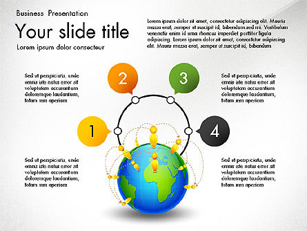 Infographie en réseau mondial, Diapositive 3, 03605, Infographies — PoweredTemplate.com