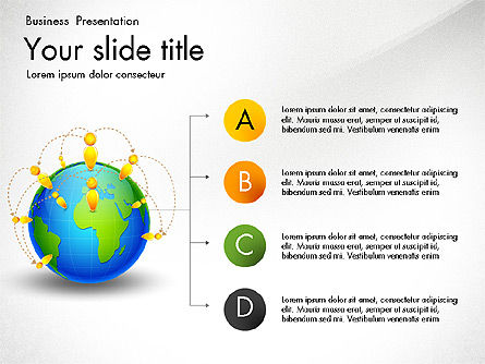 グローバルネットワークのインフォグラフィックス, スライド 4, 03605, インフォグラフィック — PoweredTemplate.com