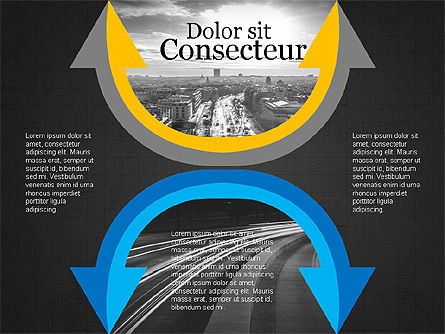 Flechas y Círculos, Diapositiva 16, 03608, Plantillas de presentación — PoweredTemplate.com