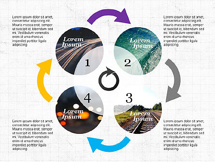 Flèches et cercles, Diapositive 6, 03608, Modèles de présentations — PoweredTemplate.com