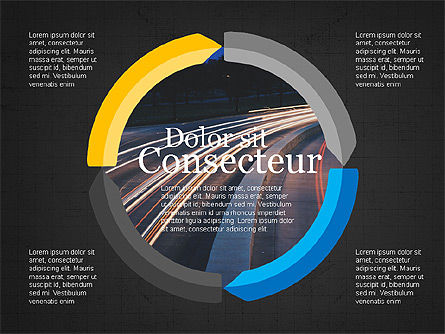 Flechas y Círculos, Diapositiva 9, 03608, Plantillas de presentación — PoweredTemplate.com