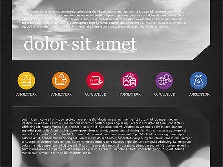 Modèle de présentation moderne et créatif dans un style design plat, Diapositive 14, 03609, Modèles de présentations — PoweredTemplate.com