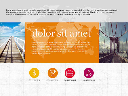 Modello di presentazione moderna e creativa in stile design piatto, Slide 7, 03609, Modelli Presentazione — PoweredTemplate.com