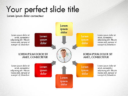 プロセスとタイムラインの図, スライド 7, 03611, プロセス図 — PoweredTemplate.com