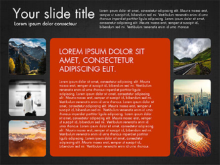 Plantilla de presentación con fotos, Diapositiva 11, 03613, Plantillas de presentación — PoweredTemplate.com