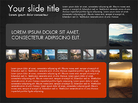 Plantilla de presentación con fotos, Diapositiva 14, 03613, Plantillas de presentación — PoweredTemplate.com
