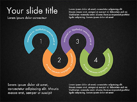 Set diagramma freccia processo, Slide 12, 03615, Diagrammi di Processo — PoweredTemplate.com