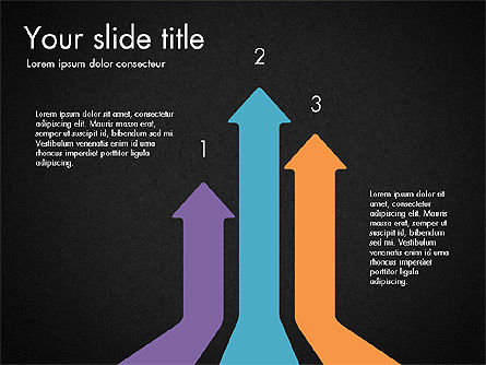 Set diagramma freccia processo, Slide 13, 03615, Diagrammi di Processo — PoweredTemplate.com