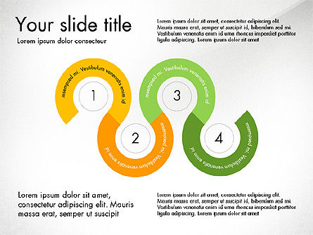Set diagramma freccia processo, Slide 4, 03615, Diagrammi di Processo — PoweredTemplate.com