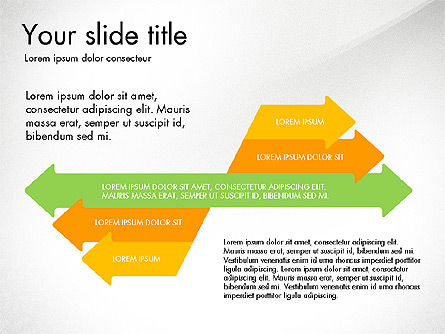 Arrow Process Diagram Set, Slide 8, 03615, Process Diagrams — PoweredTemplate.com