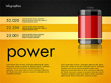 バッテリー充電レベルのinfographics, スライド 10, 03616, インフォグラフィック — PoweredTemplate.com