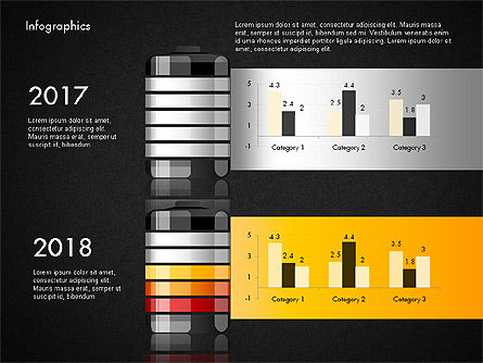 배터리 충전 레벨 infographics, 슬라이드 11, 03616, 인포메이션 그래픽 — PoweredTemplate.com
