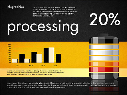 배터리 충전 레벨 infographics, 슬라이드 14, 03616, 인포메이션 그래픽 — PoweredTemplate.com