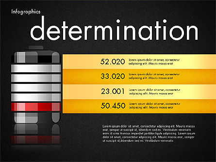 バッテリー充電レベルのinfographics, スライド 16, 03616, インフォグラフィック — PoweredTemplate.com