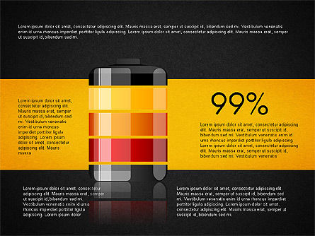 バッテリー充電レベルのinfographics, スライド 9, 03616, インフォグラフィック — PoweredTemplate.com