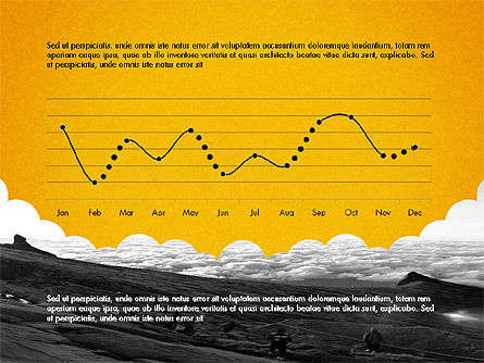 Informe creativo con gráficos controlados por datos, Diapositiva 12, 03618, Plantillas de presentación — PoweredTemplate.com