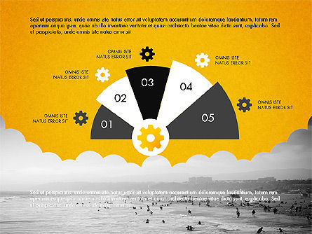 Informe creativo con gráficos controlados por datos, Diapositiva 13, 03618, Plantillas de presentación — PoweredTemplate.com