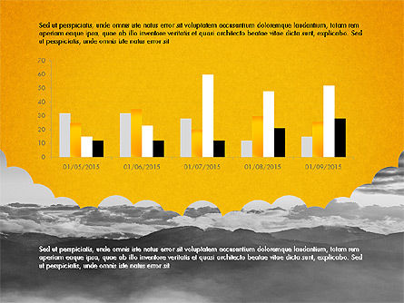 데이터 기반 차트가 포함 된 소재 보고서, 슬라이드 16, 03618, 프레젠테이션 템플릿 — PoweredTemplate.com