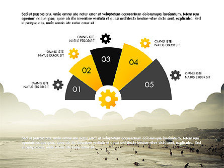 Rapport créatif avec diagrammes basés sur les données, Diapositive 5, 03618, Modèles de présentations — PoweredTemplate.com