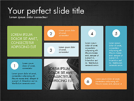프리젠 테이션 개념 처리 및 단계, 슬라이드 11, 03619, 프로세스 도표 — PoweredTemplate.com