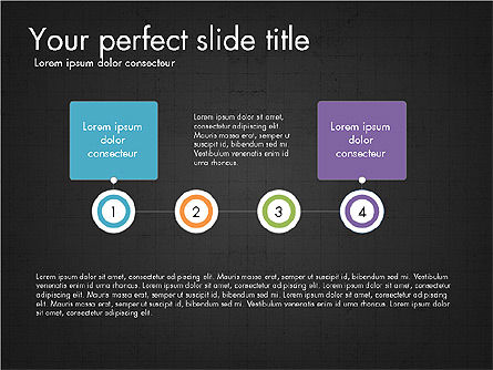 프리젠 테이션 개념 처리 및 단계, 슬라이드 12, 03619, 프로세스 도표 — PoweredTemplate.com