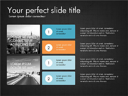 Concepto de presentación de procesos y etapas, Diapositiva 16, 03619, Diagramas de proceso — PoweredTemplate.com