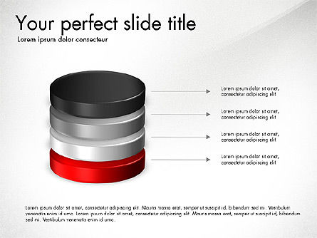Stacked Cylinder, PowerPoint Template, 03622, Shapes — PoweredTemplate.com