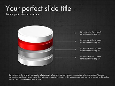 Stacked Cylinder, Slide 11, 03622, Shapes — PoweredTemplate.com