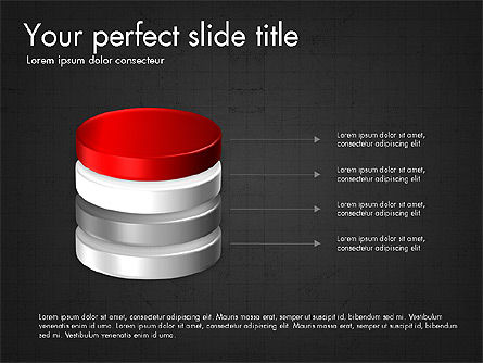 Stacked Cylinder, Slide 12, 03622, Shapes — PoweredTemplate.com