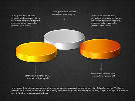 Cylindre empilé, Diapositive 16, 03622, Formes — PoweredTemplate.com