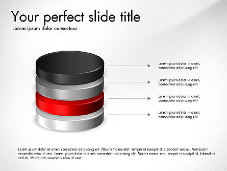 Cylindre empilé, Diapositive 2, 03622, Formes — PoweredTemplate.com
