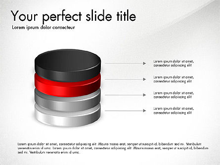 Cylindre empilé, Diapositive 3, 03622, Formes — PoweredTemplate.com