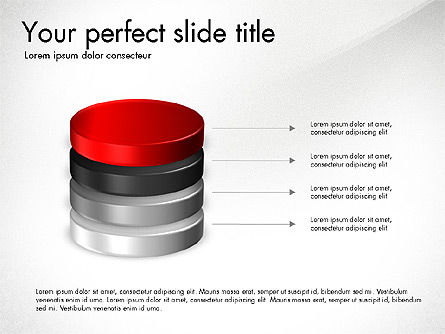 Stacked Cylinder, Slide 4, 03622, Shapes — PoweredTemplate.com