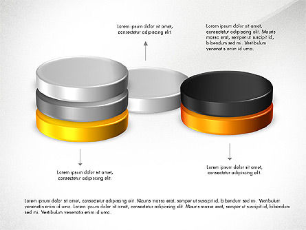 Cylindre empilé, Diapositive 6, 03622, Formes — PoweredTemplate.com