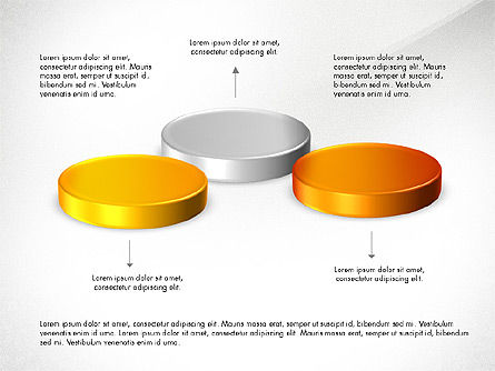 Cylindre empilé, Diapositive 8, 03622, Formes — PoweredTemplate.com