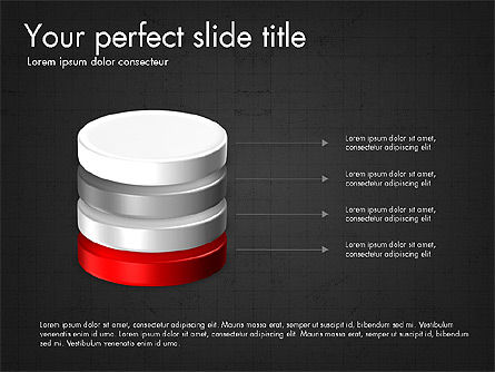 Stacked Cylinder, Slide 9, 03622, Shapes — PoweredTemplate.com