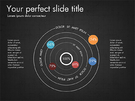 Slide Deck with Orbit Charts, Slide 12, 03625, Presentation Templates — PoweredTemplate.com