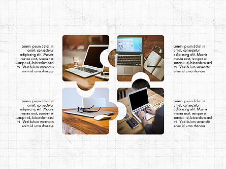 Teamwork Concept with Puzzle Pieces, 03626, Presentation Templates — PoweredTemplate.com