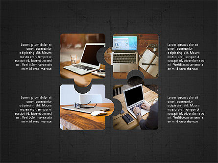 Teamwork Concept with Puzzle Pieces, Slide 9, 03626, Presentation Templates — PoweredTemplate.com