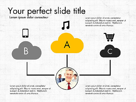 Cubierta de diapositivas de medios y nubes, Diapositiva 2, 03628, Plantillas de presentación — PoweredTemplate.com