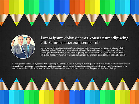 Informe con lápices de colores, Diapositiva 10, 03631, Plantillas de presentación — PoweredTemplate.com