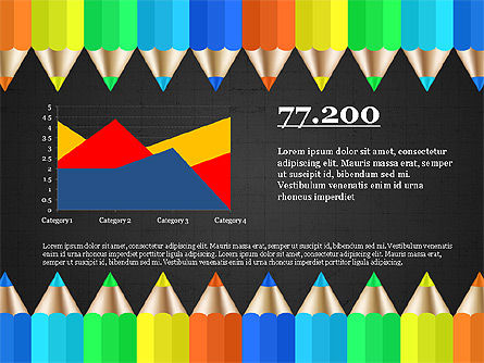Informe con lápices de colores, Diapositiva 11, 03631, Plantillas de presentación — PoweredTemplate.com